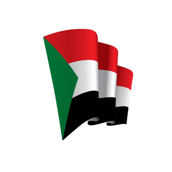 Súdánská vlajka, vektorová ilustrace — Stockový vektor