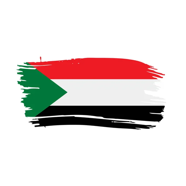 Флаг sudan, векторная иллюстрация — стоковый вектор