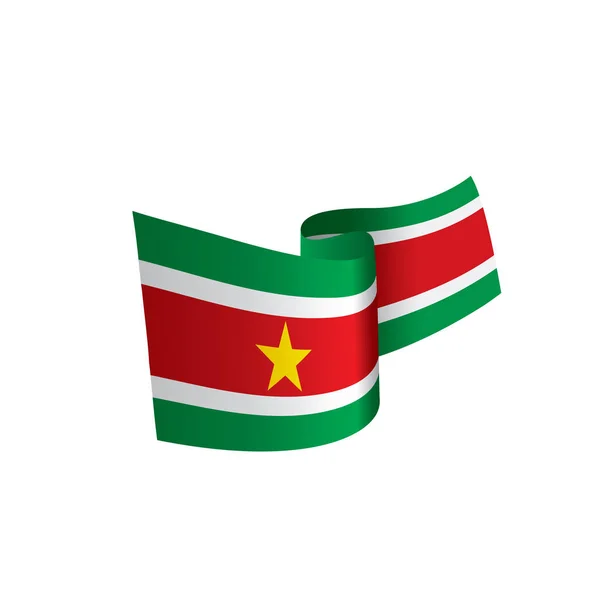 Bandera de Surinam, ilustración vectorial — Vector de stock