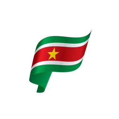 Surinam bayrak, vektör çizim