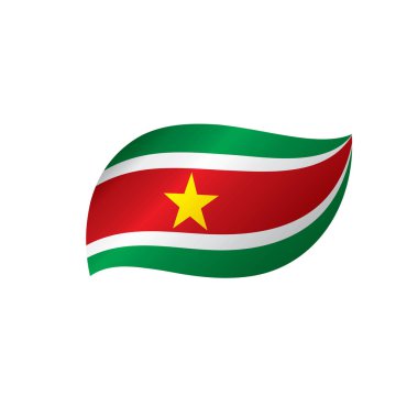 Surinam bayrak, vektör çizim