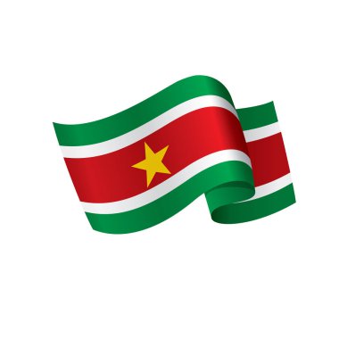 Surinam bayrak, vektör çizim