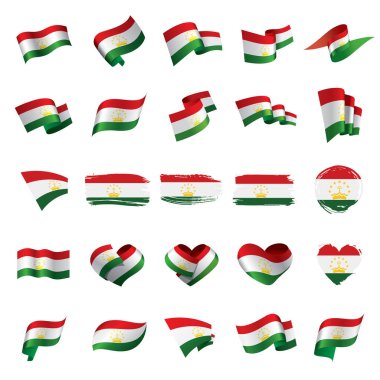Tacikistan bayrağı, vektör çizim