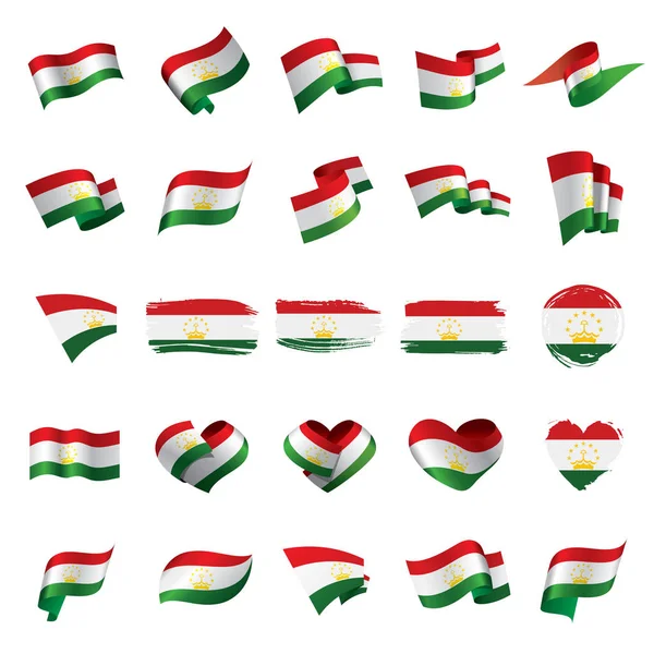 Bandiera Tagikistan, illustrazione vettoriale — Vettoriale Stock