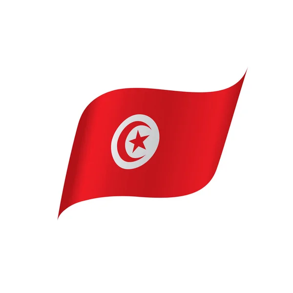 Tuniská vlajka, vektorová ilustrace — Stockový vektor