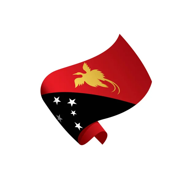 Papua Nueva Guinea bandera, vector — Vector de stock