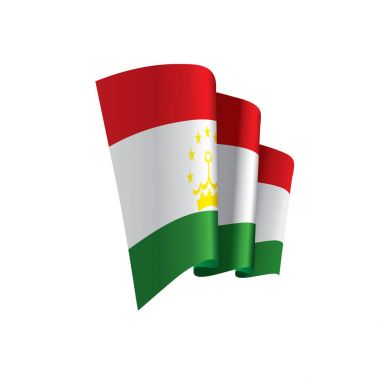 Tacikistan bayrağı, vektör çizim