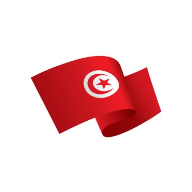 Tunus bayrağı, vektör illüstrasyonu