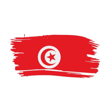 Tunus bayrağı, vektör illüstrasyonu