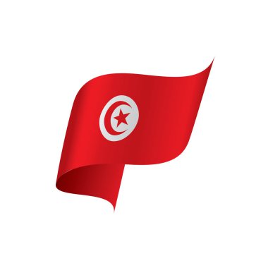 Tunus bayrağı, vektör illüstrasyonu