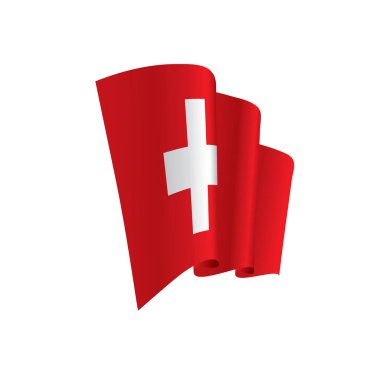 İsviçre bayrağı, vektör illüstrasyonu