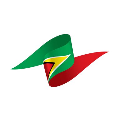 Guyana bayrak, vektör çizim