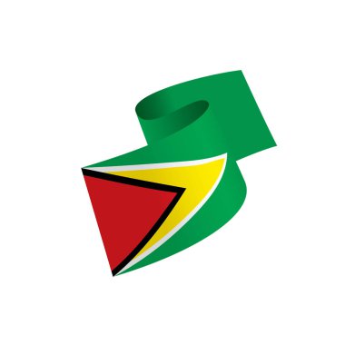 Guyana bayrak, vektör çizim