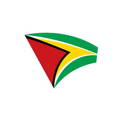 Guyana bayrak, vektör çizim