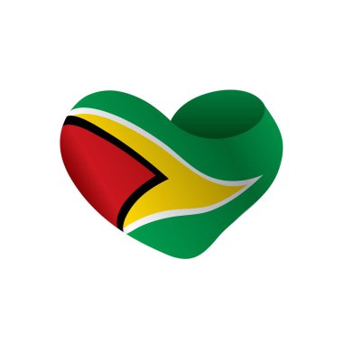 Guyana bayrak, vektör çizim
