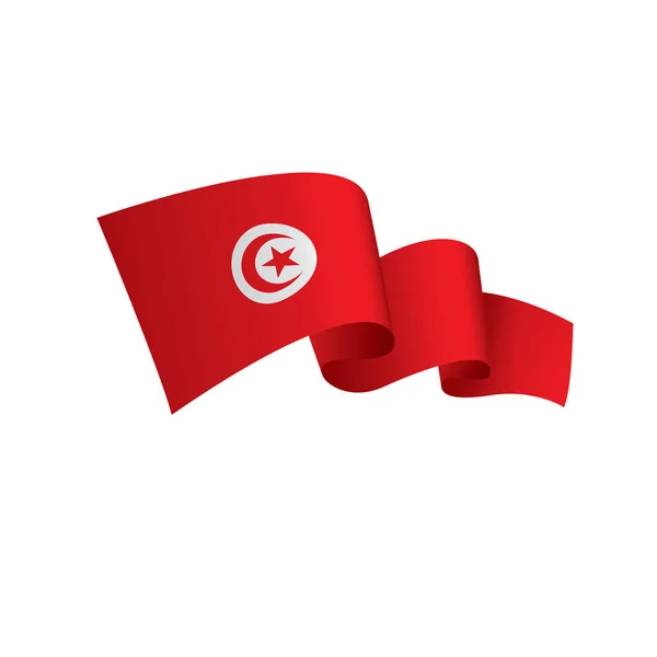 Bandera de Túnez, ilustración vectorial — Vector de stock