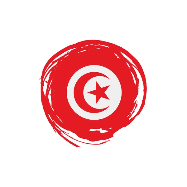 Drapeau Tunisie, illustration vectorielle — Image vectorielle