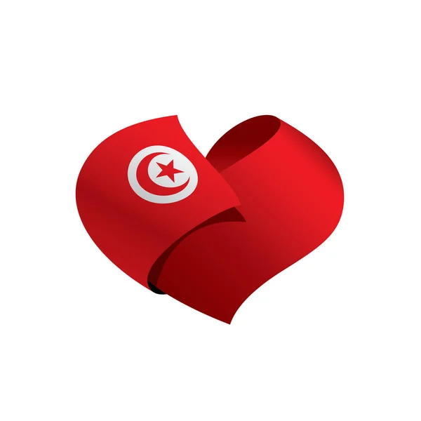Flaga Tunezji, ilustracja wektora — Wektor stockowy