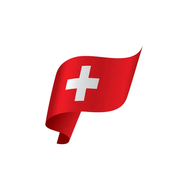 Drapeau suisse, illustration vectorielle — Image vectorielle