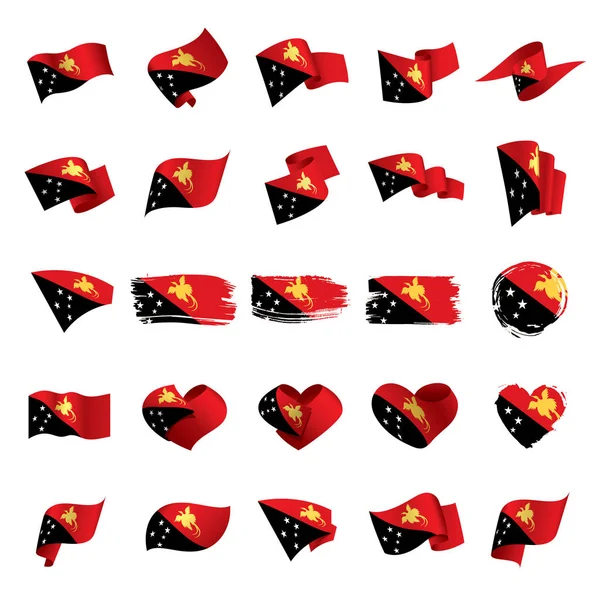 巴布亚新几内亚旗子, 媒介 — 图库矢量图片