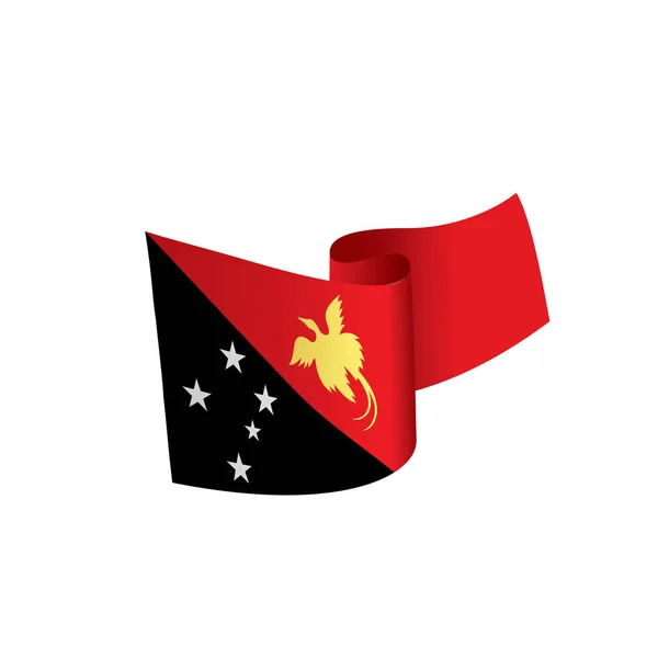 Papua Nueva Guinea bandera, vector — Vector de stock