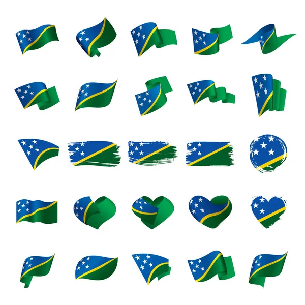 Bandera de las Islas Salomón, ilustración vectorial — Vector de stock