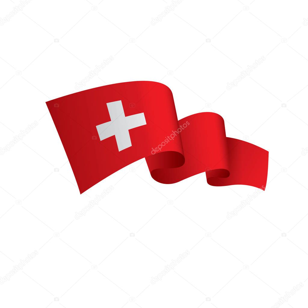 Switzerland flag, vector illustration