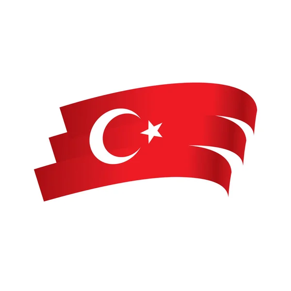 Turkey flag, vector illustration — Stock Vector