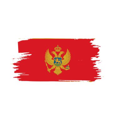 Karadağ bayrağı, vektör çizim