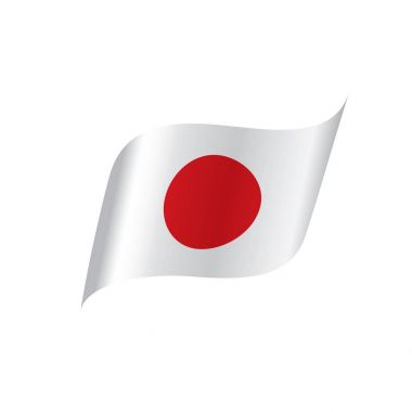 Japonya bayrağı, vektör illüstrasyonu