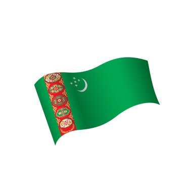 Türkmenistan bayrağı, vektör çizim