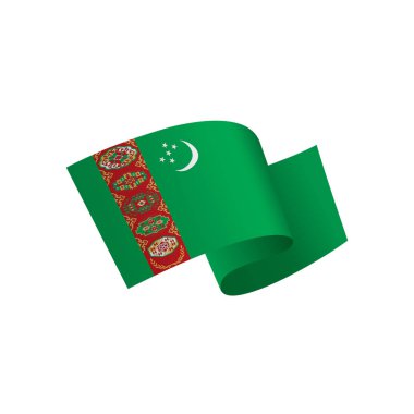 Türkmenistan bayrağı, vektör çizim