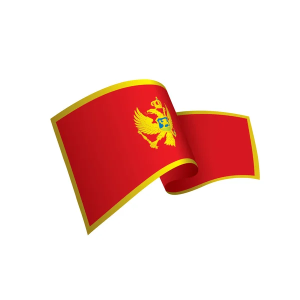 Bandera montenegro, ilustración vectorial — Vector de stock