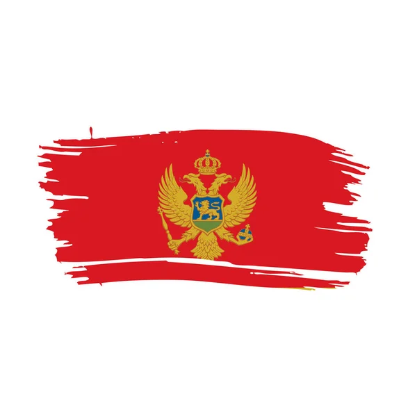 Černá Hora vlajka, vektorové ilustrace — Stockový vektor