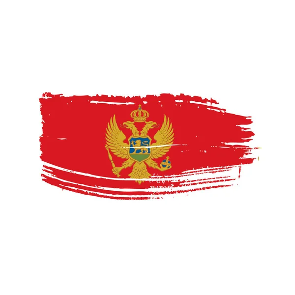 Flaga Czarnogóry, ilustracji wektorowych — Wektor stockowy