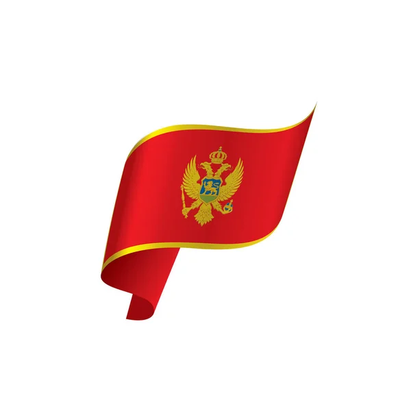 Montenegró zászló, vektoros illusztráció — Stock Vector