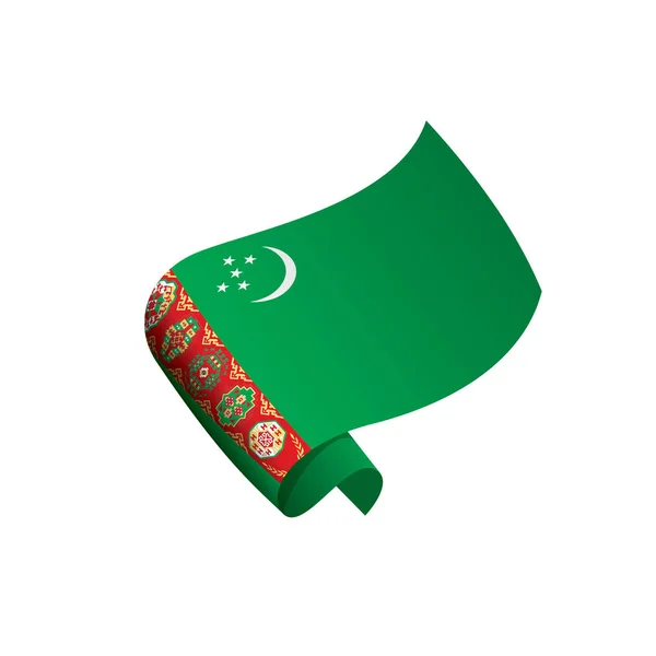 Bandera de Turkmenistán, vector de ilustración — Archivo Imágenes Vectoriales