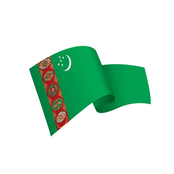 Bandera de Turkmenistán, vector de ilustración — Archivo Imágenes Vectoriales