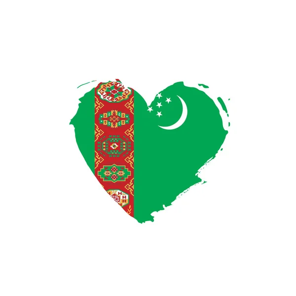 Bandera de Turkmenistán, vector de ilustración — Archivo Imágenes Vectoriales