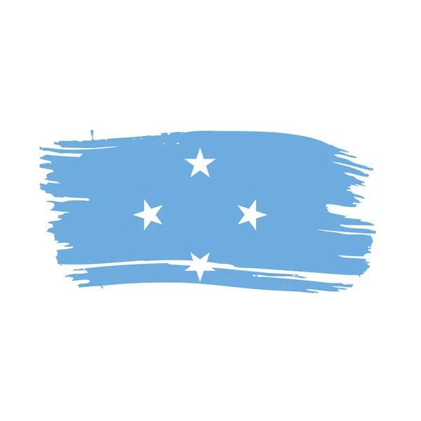 Federe devletler Mikronezya bayrak — Stok Vektör
