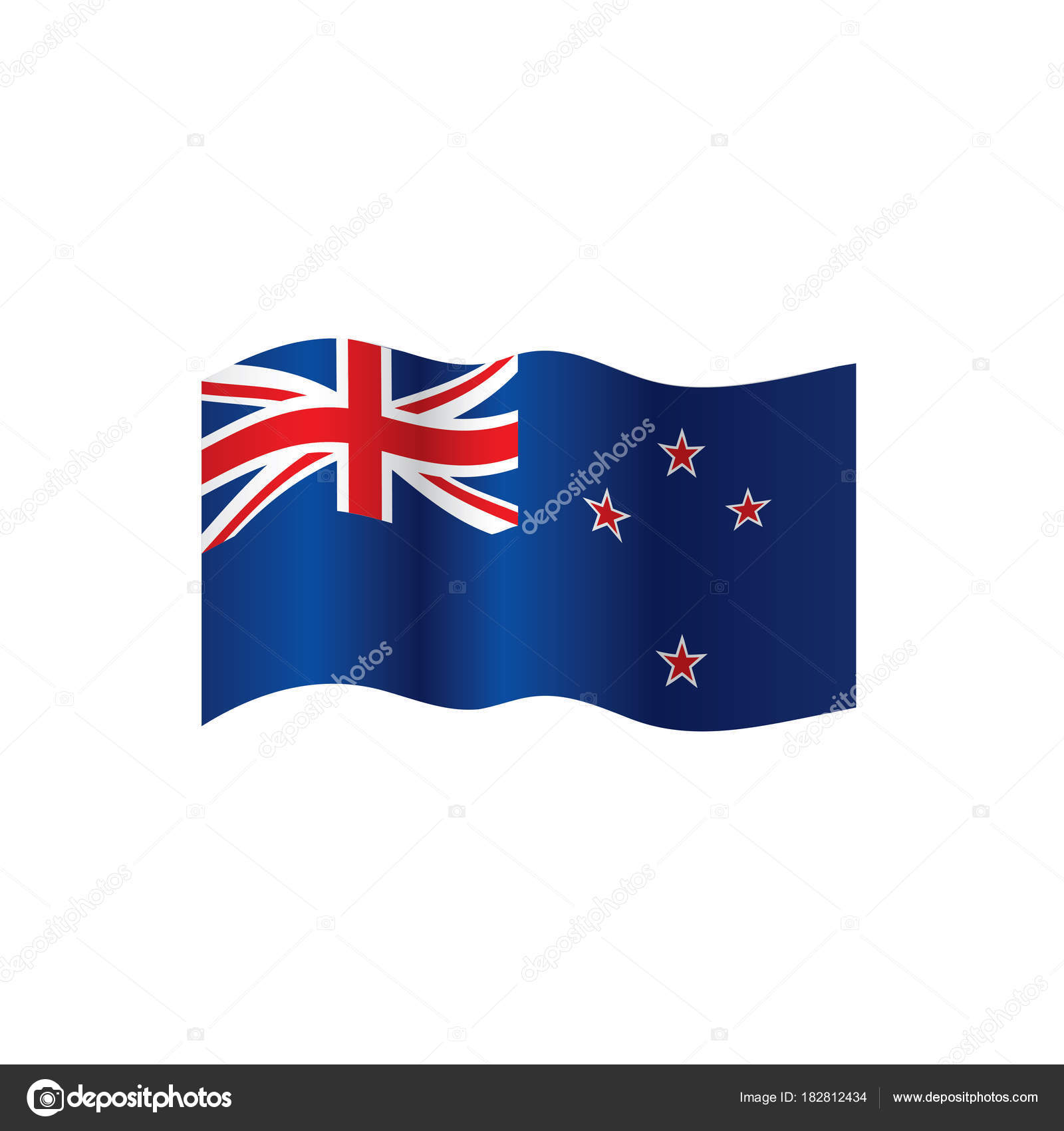 ニュージーランドの国旗 ベクトル イラスト ストックベクター C Artbutenkov