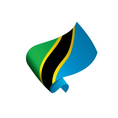 Tanzanya bayrak, vektör çizim