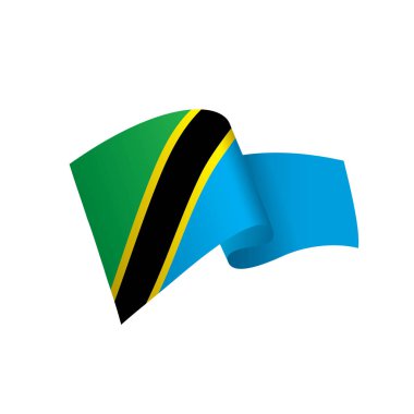 Tanzanya bayrak, vektör çizim