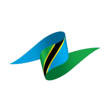 Tanzanya bayrak, vektör çizim