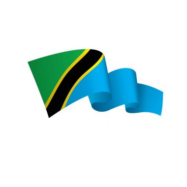 Tanzanya bayrak, vektör çizim