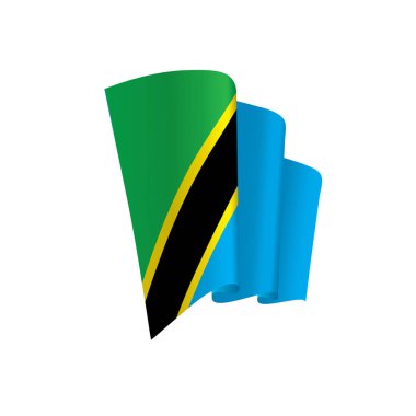 Tanzanya bayrak, vektör çizim