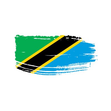 Tanzanya bayrak, vektör çizim