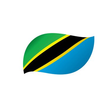 Tanzanya bayrak, vektör çizim