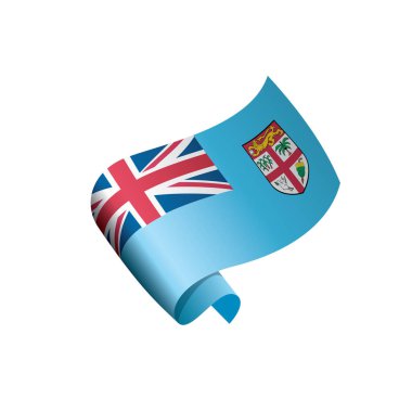 Fiji bayrak, vektör çizim