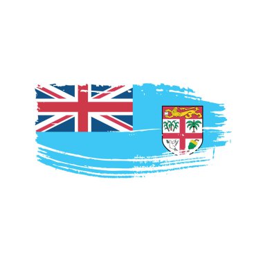 Fiji bayrak, vektör çizim